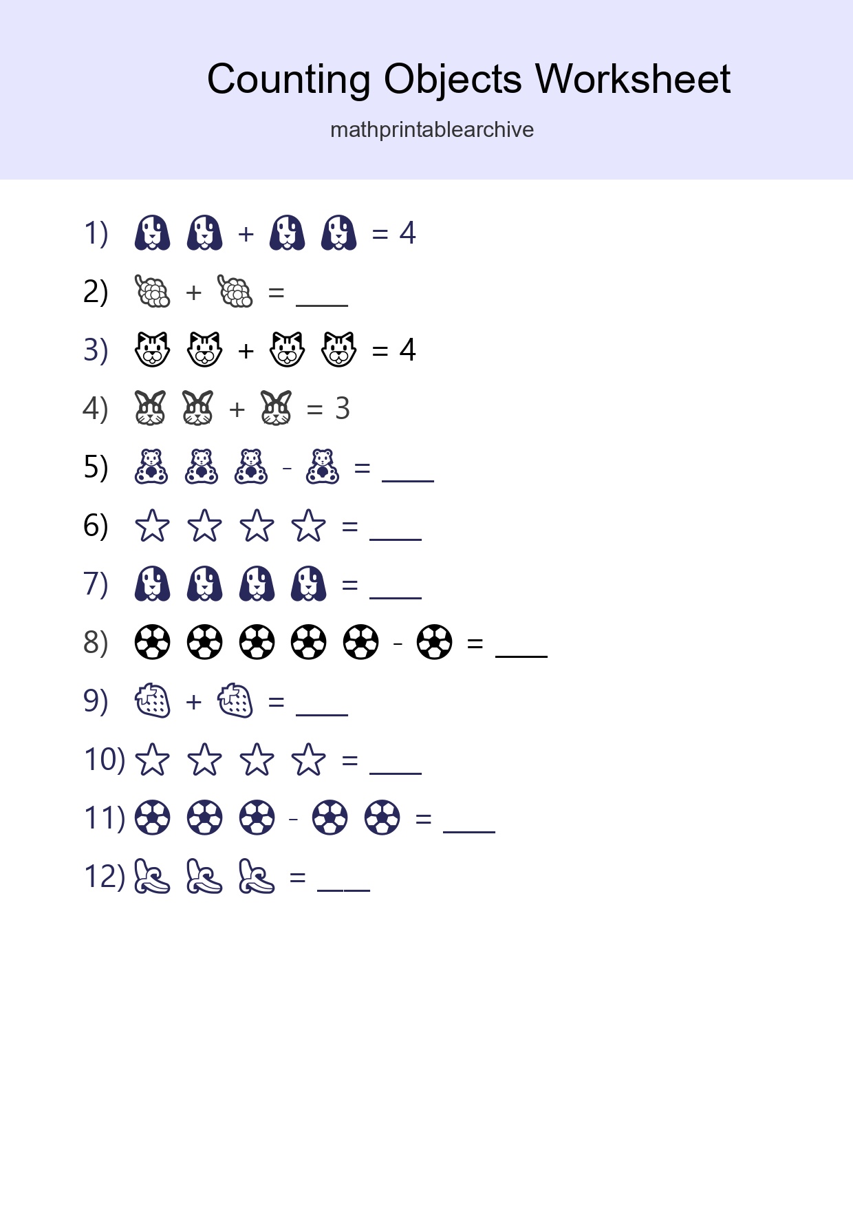 Learn Counting With Pictures Worksheet (Pre-K) - Part 212