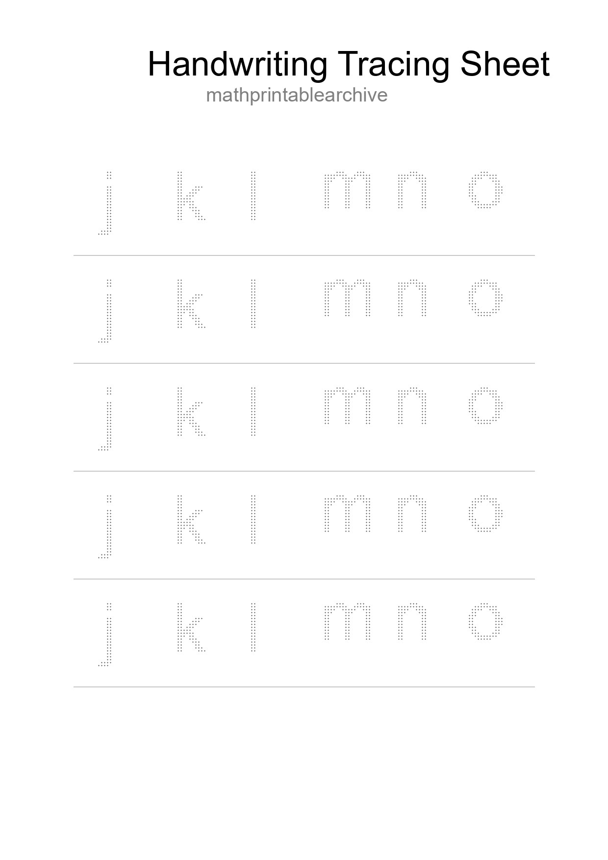 Printable Tracing Worksheet For Kids - Part 131