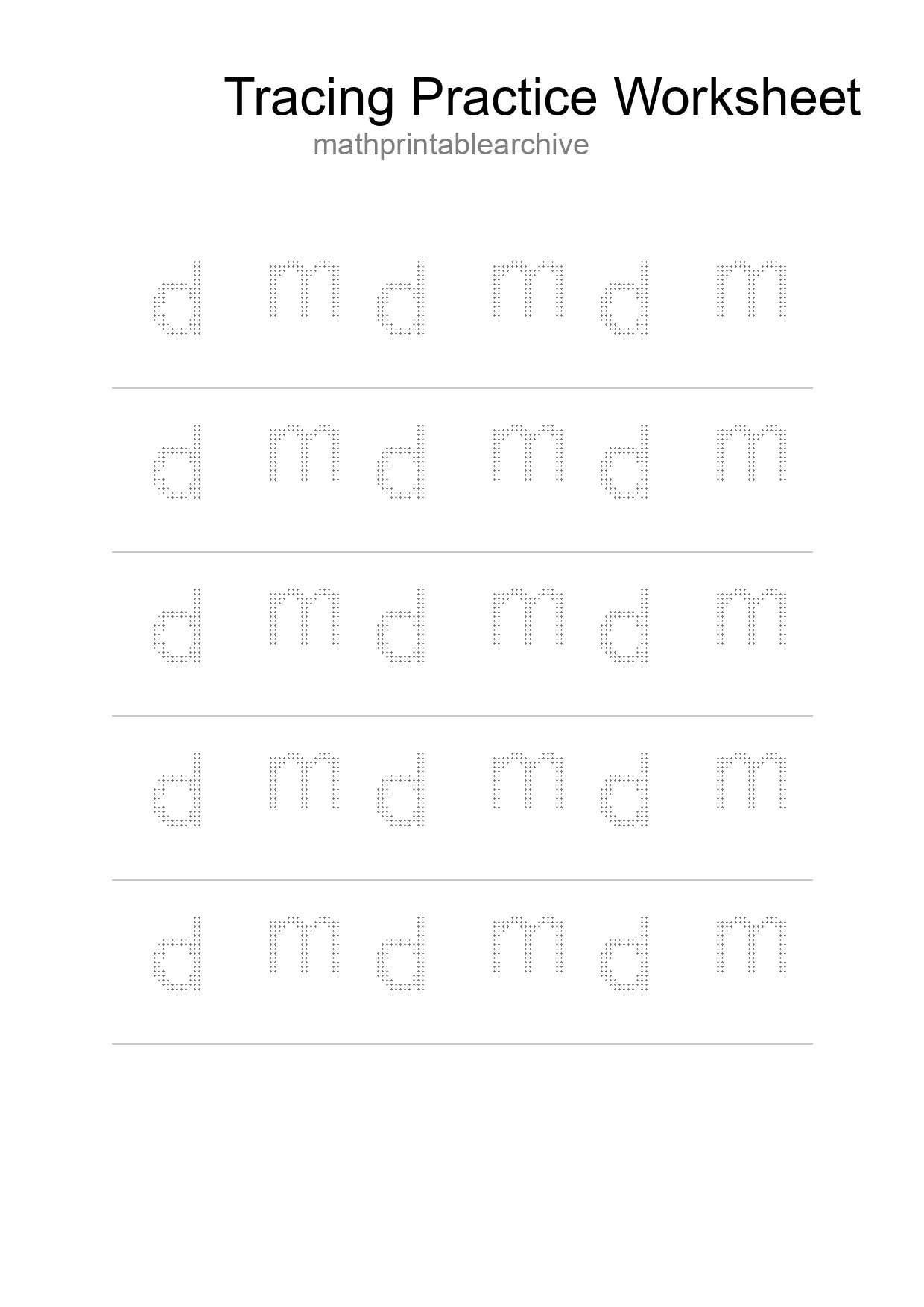 Printable Tracing Worksheet For Kids - Part 54