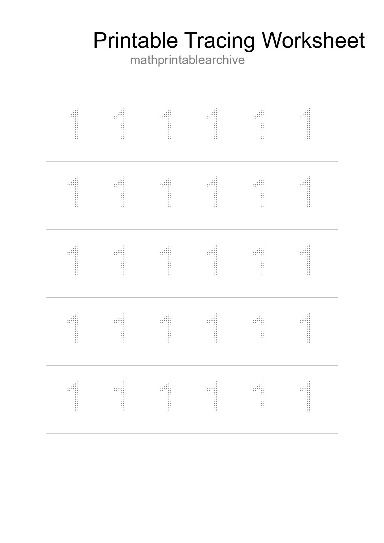 Printable Tracing Worksheet For Kids - Part 98